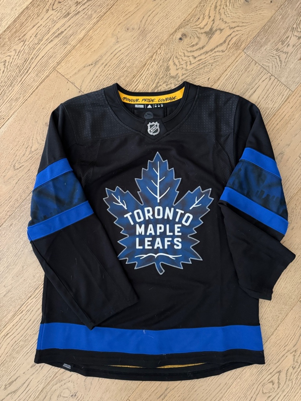 adidas Toronto Maple Leafs Black and Blue NHL Jersey